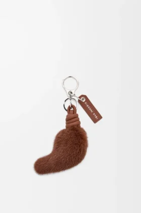 Lion Tail Charm in Mink and Calfskin