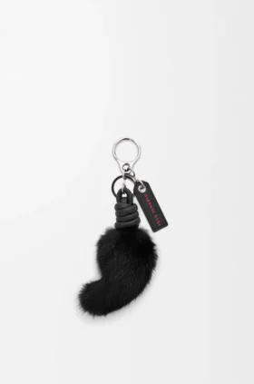 Lion Tail Charm in Mink and Calfskin
