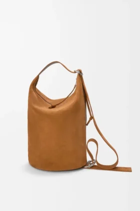 Loop Bucket in Suede Calfskin