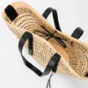 Medium Braid Basket in Iraca Palm and Calfskin Medium Braid Basket in Iraca Palm and Calfskin
