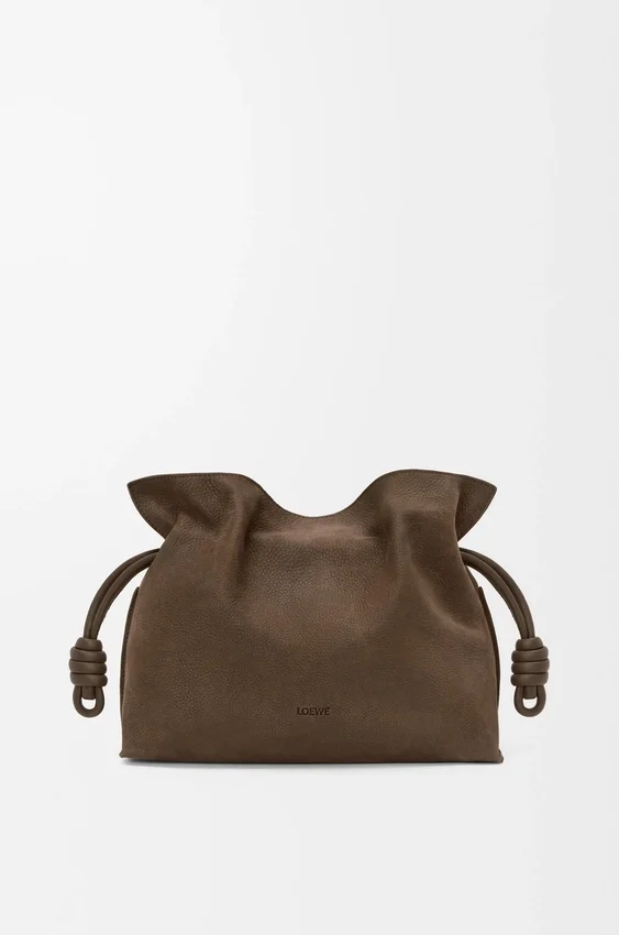 Medium Flamenco Clutch in Grained Nubuck Medium Flamenco Clutch in Grained Nubuck
