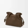 Medium Flamenco Clutch in Grained Nubuck Medium Flamenco Clutch in Grained Nubuck