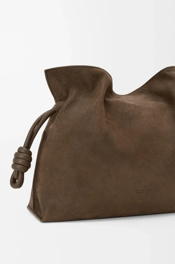 Medium Flamenco Clutch in Grained Nubuck Medium Flamenco Clutch in Grained Nubuck