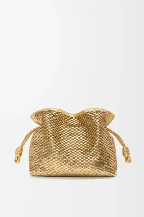Medium Flamenco Clutch in Laminated Lambskin