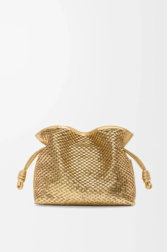Medium Flamenco Clutch in Laminated Lambskin Medium Flamenco Clutch in Laminated Lambskin