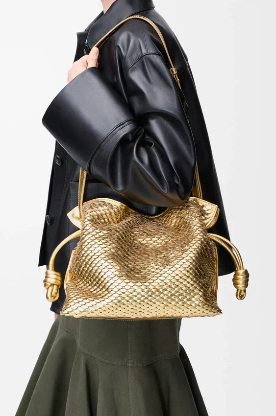 Medium Flamenco Clutch in Laminated Lambskin Medium Flamenco Clutch in Laminated Lambskin