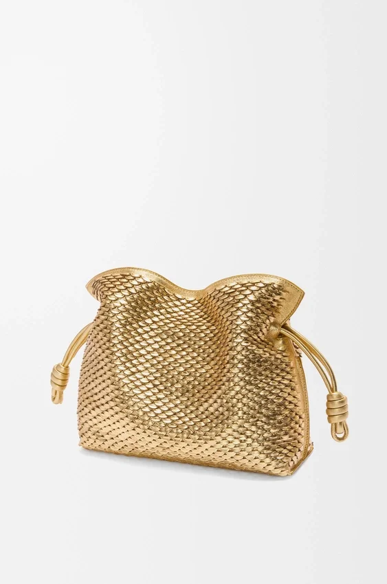 Medium Flamenco Clutch in Laminated Lambskin Medium Flamenco Clutch in Laminated Lambskin