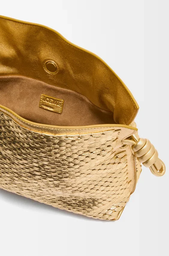 Medium Flamenco Clutch in Laminated Lambskin Medium Flamenco Clutch in Laminated Lambskin