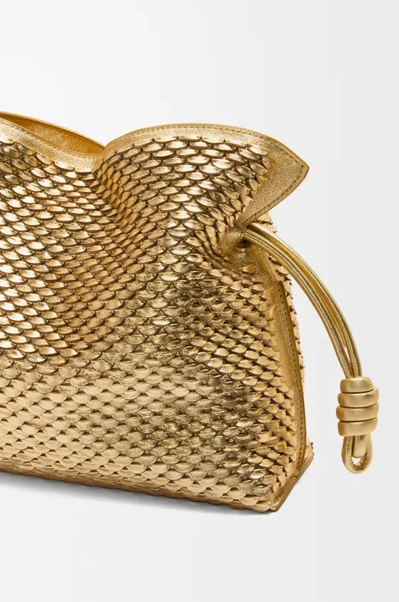 Medium Flamenco Clutch in Laminated Lambskin Medium Flamenco Clutch in Laminated Lambskin