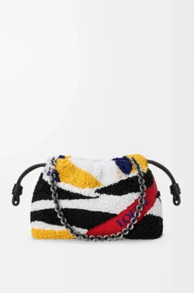 Medium Flamenco Purse in Embroidered Nappa