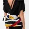 Medium Flamenco Purse in Embroidered Nappa Medium Flamenco Purse in Embroidered Nappa