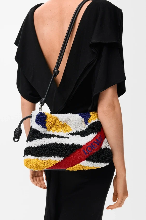 Medium Flamenco Purse in Embroidered Nappa Medium Flamenco Purse in Embroidered Nappa