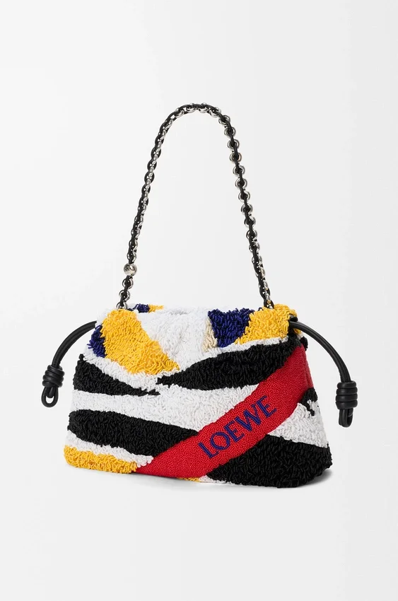 Medium Flamenco Purse in Embroidered Nappa Medium Flamenco Purse in Embroidered Nappa