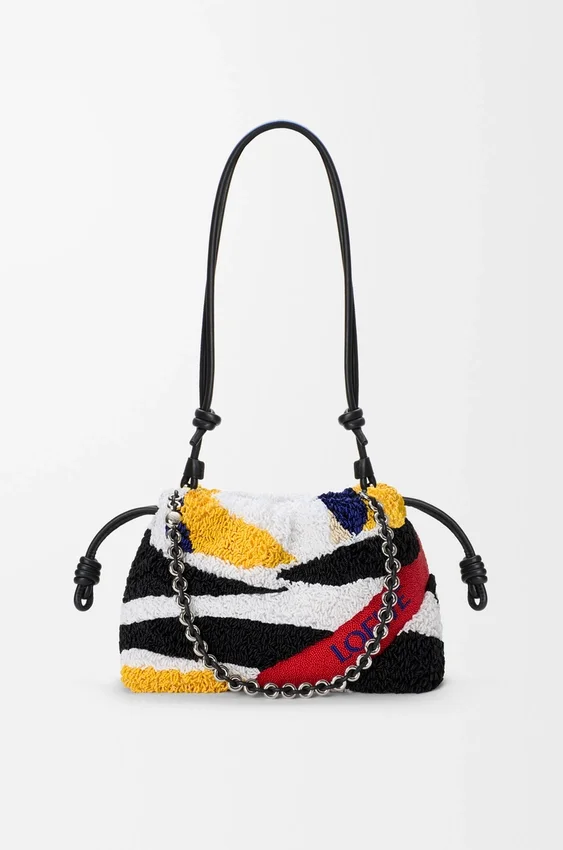 Medium Flamenco Purse in Embroidered Nappa Medium Flamenco Purse in Embroidered Nappa