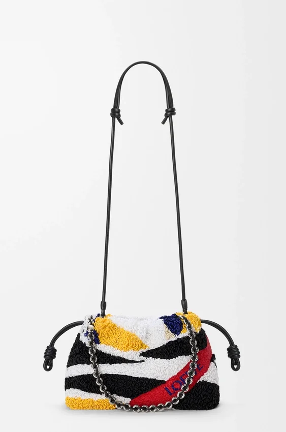 Medium Flamenco Purse in Embroidered Nappa Medium Flamenco Purse in Embroidered Nappa