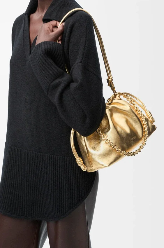 Medium Flamenco Purse in Laminated Lambskin Medium Flamenco Purse in Laminated Lambskin