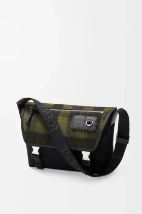 Medium Flex Messenger in Canvas and Brushed Suede
