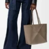 Medium Horizontal Puzzle Fold Tote in Soft Grained Calfskin