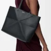 Medium Horizontal Puzzle Fold Tote in Soft Grained Calfskin