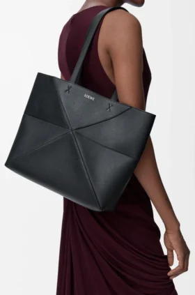Medium Horizontal Puzzle Fold Tote in Soft Grained Calfskin