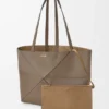 Medium Horizontal Puzzle Fold Tote in Soft Grained Calfskin