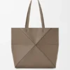 Medium Horizontal Puzzle Fold Tote in Soft Grained Calfskin
