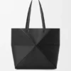 Medium Horizontal Puzzle Fold Tote in Soft Grained Calfskin