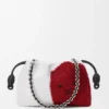 Medium Lion Beads Flamenco Purse in Beaded Canvas and Calfskin Medium Lion Beads Flamenco Purse in Beaded Canvas and Calfskin
