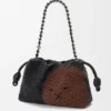 Medium Lion Beads Flamenco Purse in Beaded Canvas and Calfskin Medium Lion Beads Flamenco Purse in Beaded Canvas and Calfskin