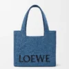 Medium Loewe Font Tote in Raffia Medium Loewe Font Tote in Raffia
