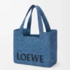 Medium Loewe Font Tote in Raffia Medium Loewe Font Tote in Raffia