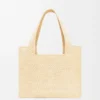 Medium Loewe Font Tote in Raffia Medium Loewe Font Tote in Raffia