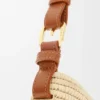 Medium Loewe Swing Bag in Raffia and Calfskin Medium Loewe Swing Bag in Raffia and Calfskin