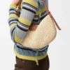 Medium Loewe Swing Bag in Raffia and Calfskin Medium Loewe Swing Bag in Raffia and Calfskin