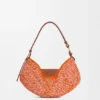 Medium Loewe Swing Bag in Raffia and Calfskin Medium Loewe Swing Bag in Raffia and Calfskin