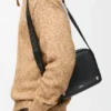 Medium Pebble Messenger Bag in Smooth Calfskin