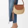 Medium Pescador Bag in Raffia and Calfskin