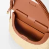 Medium Pescador Bag in Raffia and Calfskin