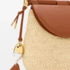 Medium Pescador Bag in Raffia and Calfskin