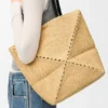 Medium Puzzle Fold Tote in Raffia