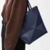 Medium Puzzle Fold Tote in Shiny Calfskin