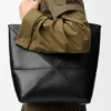 Medium Puzzle Fold Tote in Shiny Calfskin Medium Puzzle Fold Tote in Shiny Calfskin
