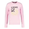 Men”S Loewe Anagram Embroidered Sports Long Sleeves Pink Red H6109900Cr-7080