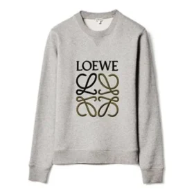 Men”S Loewe Anagram Logo Embroidered Cotton Pullover Gray H526341Xa1-1440 Men”S Loewe Anagram Logo Embroidered Cotton Pullover Gray H526341Xa1-1440