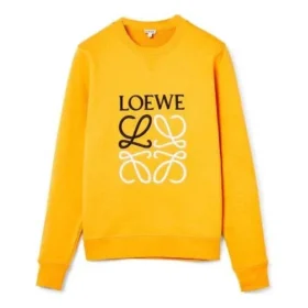 Men”S Loewe Anagram Logo Embroidered Cotton Pullover Orange H526341Xa1-9100 Men”S Loewe Anagram Logo Embroidered Cotton Pullover Orange H526341Xa1-9100