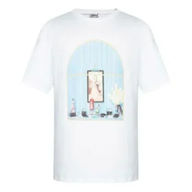 Men”S Loewe Aw19 Painting Short Sleeve White H6299720Si