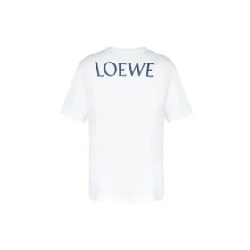 Men”S Loewe Aw19 Painting Short Sleeve White H6299720Si