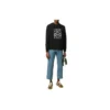 Men”S Loewe Brand Logo Printing Pullover Black H6109900Cr-1100