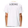 Men”S Loewe Chest Smiling Face Printing Pure Cotton Short Sleeve White H616341X87-2100