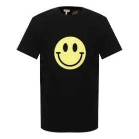 Men”S Loewe Chest Yellow Smiling Face Short Sleeve Black H616341X87-1100 Men”S Loewe Chest Yellow Smiling Face Short Sleeve Black H616341X87-1100